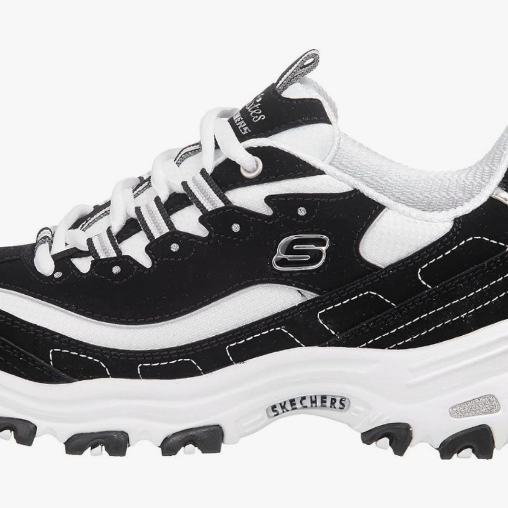 Sketcher's D'Lites, Black & White, Size 8.5